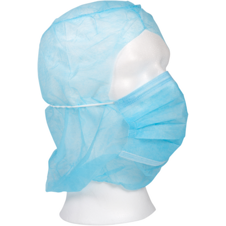ComFort -  Astrocap | met mondmasker | 38x35cm | PP | blauw | 500 stuks
