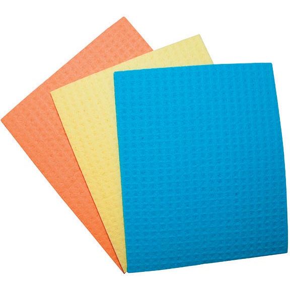 OFFICE - products Schwammtücher, ft 16 x 18 cm, farbig sortiert, 3er Pack