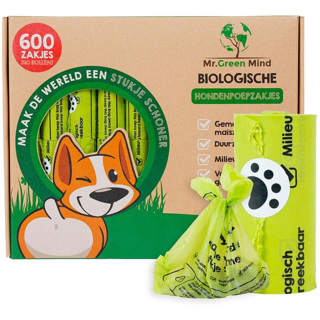 Mr. Green Mind - Hundekotbeutel Bio, grün, Karton à 600 Stück