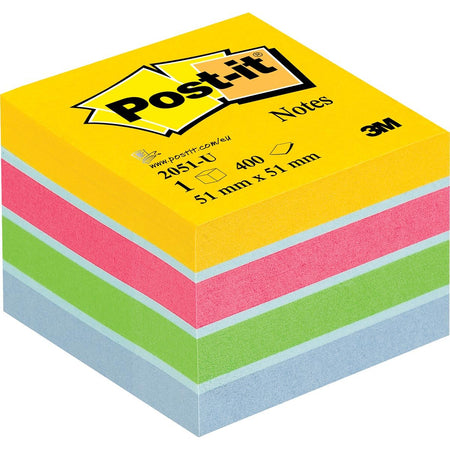 Haftnotizen – Notizblock 2051, 51 x 51 mm, farbig sortiert, 400 Blatt