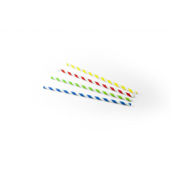 Trinkhalmpapierstreifen sortiert ø6mm x 230mm 100 Stück
