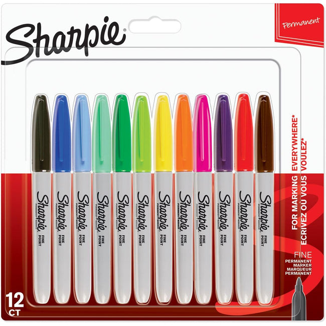 Sharpie – Filzstift, dh runde, feine, sortierte Blisterpackung mit 12 Stück