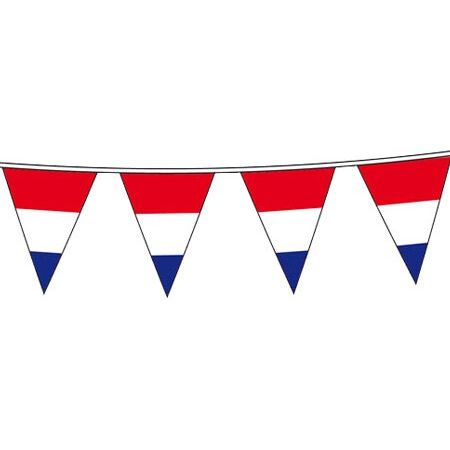 Flaggenlinie rot weiß blau Flaggen 10 Meter