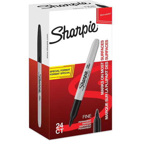 Sharpie - Ie Permanentmarker fein, Vorteilspack mit 24 Stück (20 + 4 gratis), schwarz