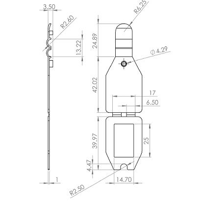 Klika -  Scanvaantje pocket transparant 25x27mm