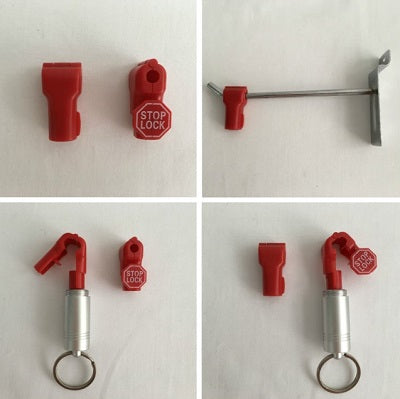 Klika - Stopplock 6 mm rote Größe 38,5x18mm