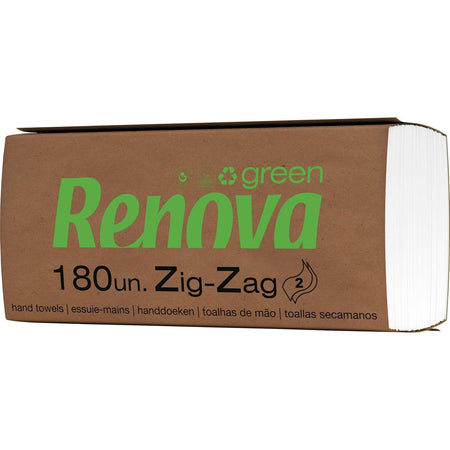 Renova - grüne Papierhandtücher, Z-Faltung, 2-lagig, 180 Blatt, 20er-Packung