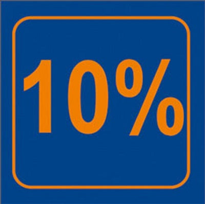 Klika -  Raambiljet 10% , afmeting 24x23 cm.