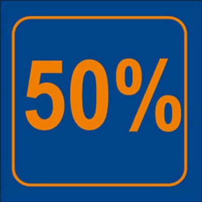 Klika -  Raambiljet 50% , afmeting 24x23 cm.