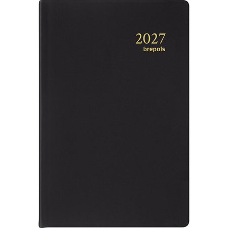 Brepols - Agenda Delta Seta 6 Sprachen, schwarz, 2026
