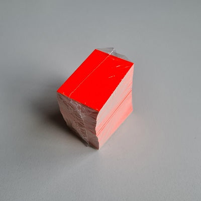 Klika - Preiskarte blanko fluorrot 8x12cm100 10 Stück