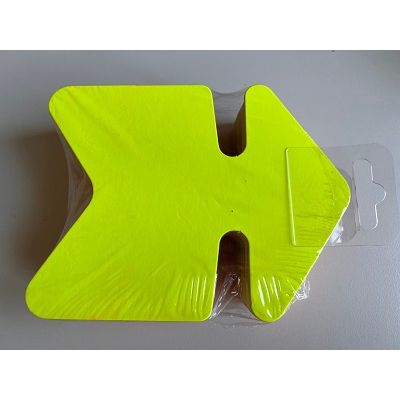 Klika -  Fluor pijl 16x24 cm fluor geel 25 stuks