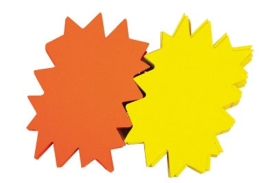 Klika -  Fluor ster 8x12 cm geel/oranje 50x