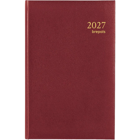 Brepols - Agenda 2026 Saturn Luxury 1 Tag/1 Seite Burgund