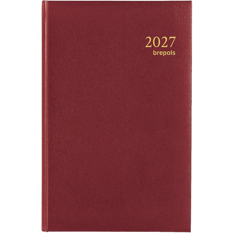 Brepols - Agenda 2026 Saturn Luxury 1 Tag/1 Seite Burgund