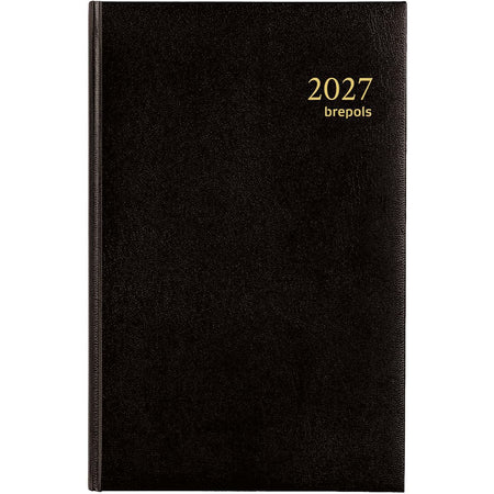 Brepols - Agenda 2026 Saturn Luxury 1 Tag/1 Seite schwarz