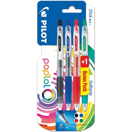 Pilot - Gelroller Pop'lol, Blister mit 3 + 1 gratis, in verschiedenen Farben