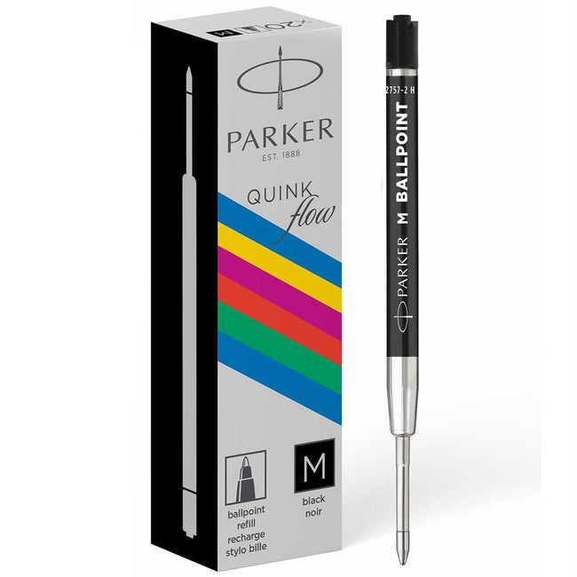 Parker - Wirtschaftliche mittlere Kugelschreibermine schwarz