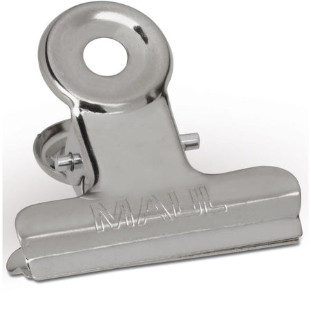 Maul - Büroklammer Bulldog 30mm Kapazität 10mm silber 10 Stück