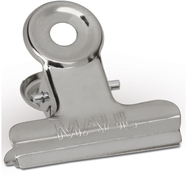 Maul - Büroklammer Bulldog 30mm Kapazität 10mm silber 10 Stück