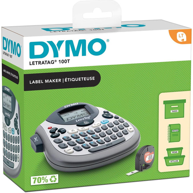 Dymo - Etikettendrucker LetraTag 100T tragbar qwerty 12mm silber