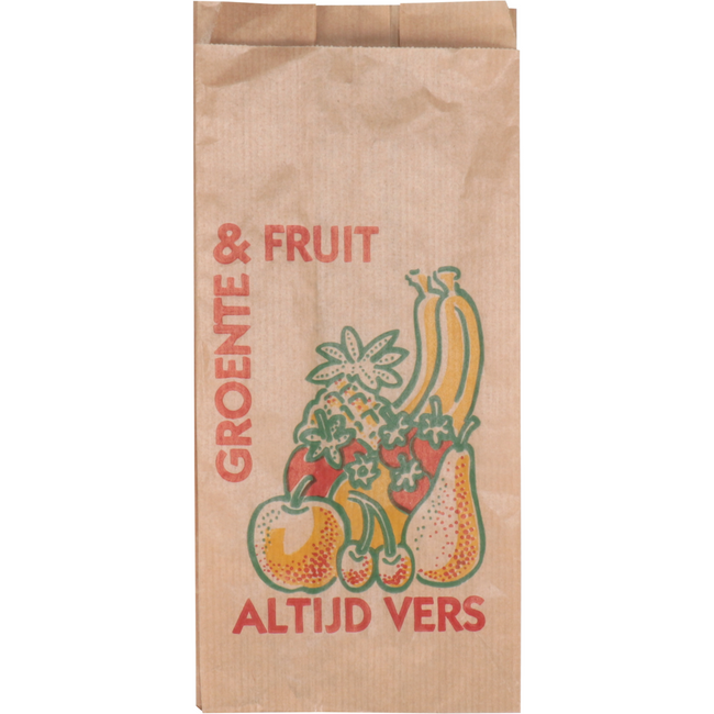 Klika - Tasche | Obstbeutel | Papier | Nr. 0 | 0 |5 Pfund | 10/ 7 |5x22,5cm | Immer frisch | braun | 10 kg