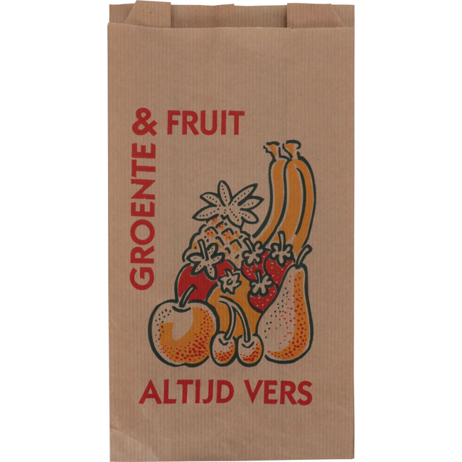Klika - Tasche | Obstbeutel | Papier | Nr. 1 | 1 Pfund | 14/ 8x25,5cm | Immer frisch | braun | 10 kg
