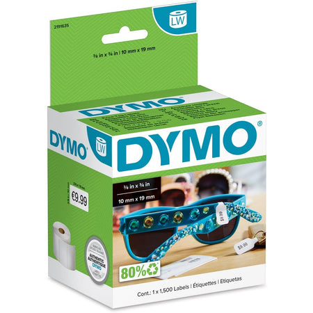 Dymo - Etikettenkette LabelWriter ft 54 ​​x 11 mm, Schmuckpreisetiketten, weiß, 1.500 Etiketten
