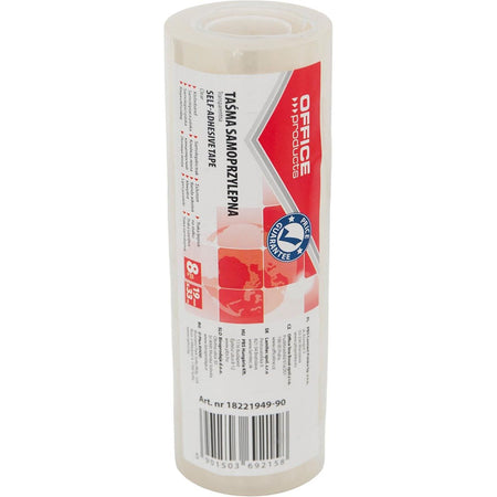OFFICE products -   plakband, 19 mm x 33 m, transparant, pak van 8 stuks