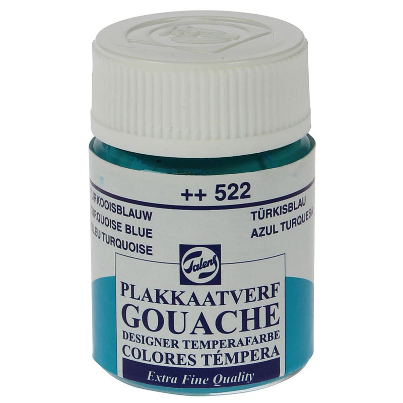 Talens - Gouache Extra Fine, Flasche mit 16 ml, Türkisblau
