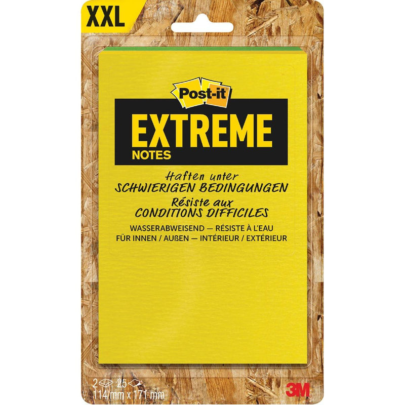 Post-it - ® Extreme Notes, ft 114 x 171 mm, 2 Blöcke à 25 Blatt, verschiedene Farben