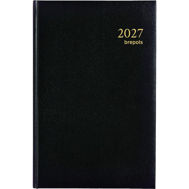 Brepols - Agenda 2026 Saturn Lima 2 Tage/1 Seite schwarz