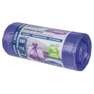 DONAU PROFESSIONAL -   vuilniszak, 18 micron, ft 49 x 66 cm, 35 liter, lavendel, pak van 24 stuks