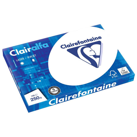 Clairefontaine - Clairalfa Präsentationspapier A3, 250 g, Packung mit 125 Blatt