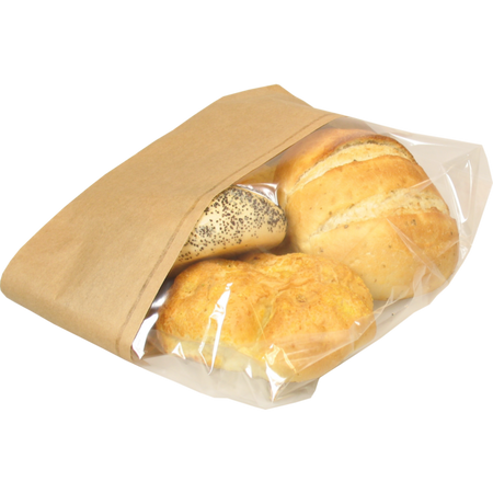 Klika - Tasche | Brot- und Gebäckbeutel | Papier + PP | 16/ 5x34cm | braun | 2000 Stück