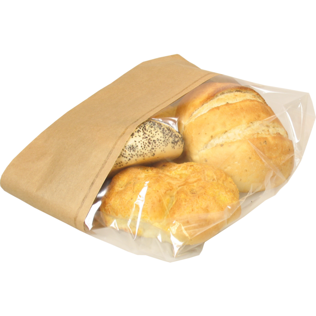 Klika - Tasche | Brot- und Gebäckbeutel | Papier + PP | 16/ 5x34cm | braun | 2000 Stück