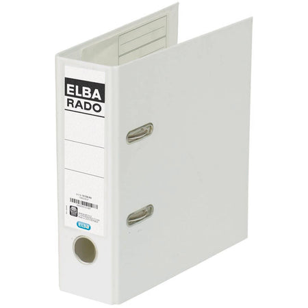 Elba – Rado Plast-Ordner für A5-Hochformat, weiß, Rücken 7,5 cm