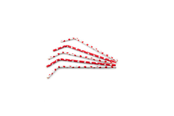 Biege-Trinkhalm-Papierherzen ø6mm x 240mm 100 Stück