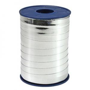 Metallic/Miroir krullint 5mm x 400 meter zilver
