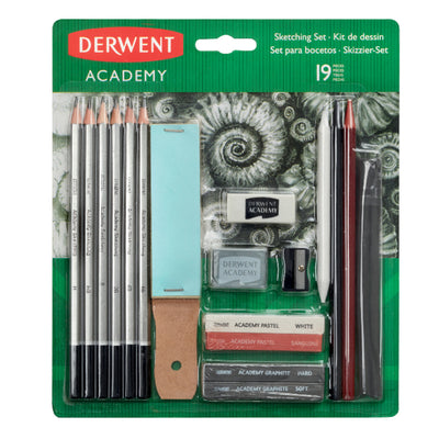 Derwent - Graphite Skizzenset Academy 19-teilig | 10 Stück