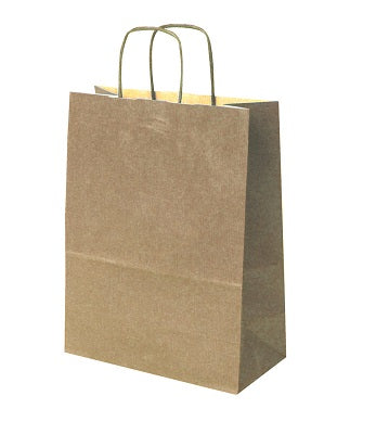 Klika - Tragetasche Papier braun Maße 32x12x41cm 5 Stück