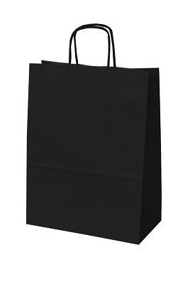 Klika - Schwarze Papiertragetasche, Maße 24x12x31cm, 4 Stück