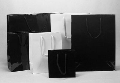 Klika – Tragetasche laminiert schwarz, Maße 41 x 14 x 36 cm, 6 Stück