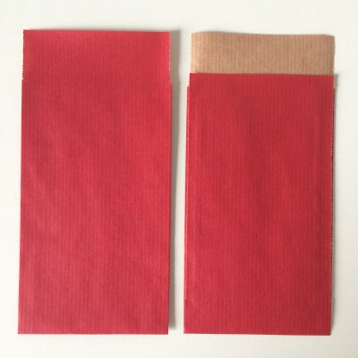 Klika -  Kraftzakjes rood 7x13 cm 200st