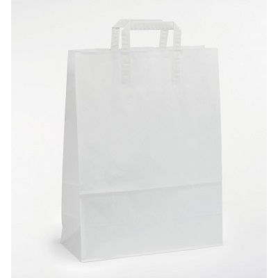 Klika -  Draagtassen wit kraft 22/10x28cm 250st