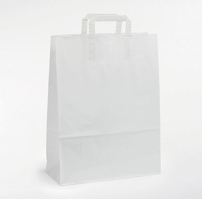 Klika - Tragetaschen weiß Kraft 22/10x38 250 Stück 2 Stück
