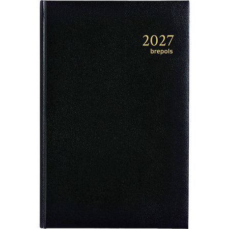 Brepols - Agenda 2026 Saturn Lima 7 Tage/2 Seiten schwarz
