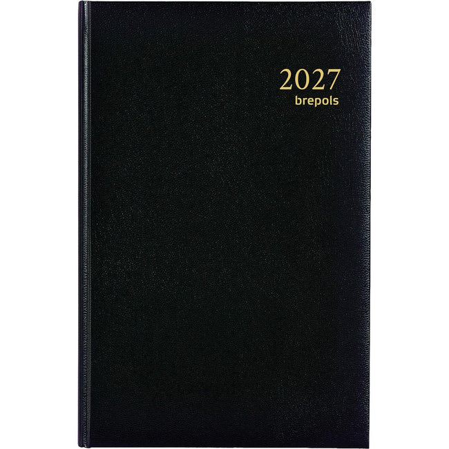 Brepols - Agenda 2026 Saturn Lima 7 Tage/2 Seiten schwarz
