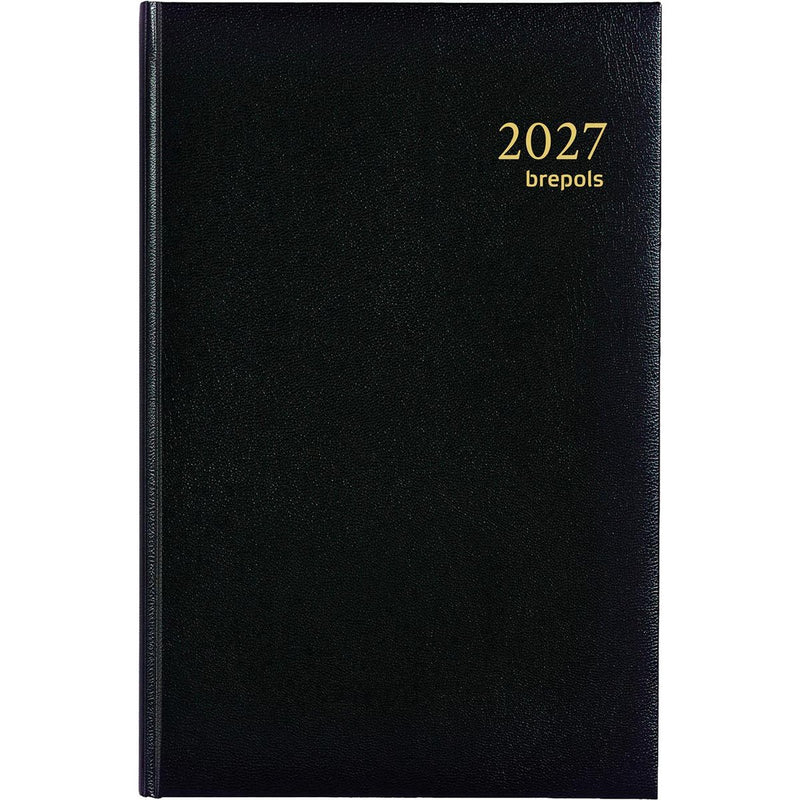 Brepols - Agenda 2026 Saturn Lima 7 Tage/2 Seiten schwarz