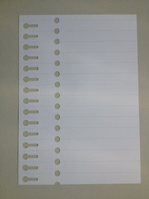 Klika - Schlitzetikett 19x210mm auf Laserblatt A4